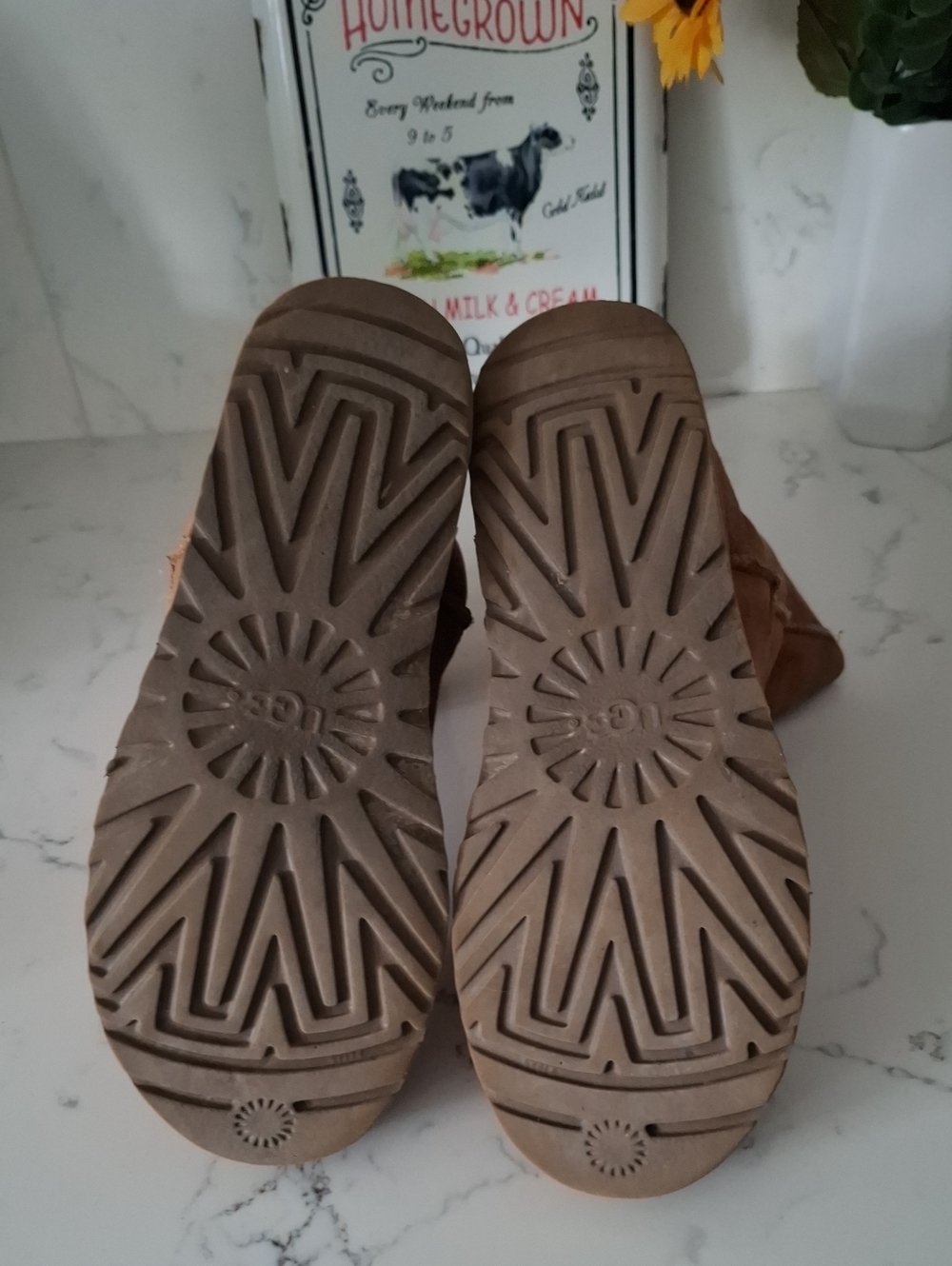 Ugg Women’s Chestnut Suede Shearling Lined Winter Boots - Picture 7 of 8
